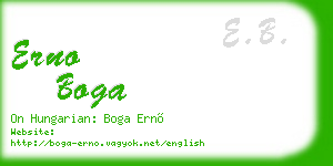 erno boga business card